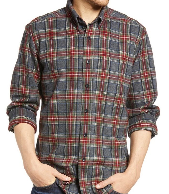 Wholesale Blue and Black Cotton Flannel Shirt Manufacturer USA