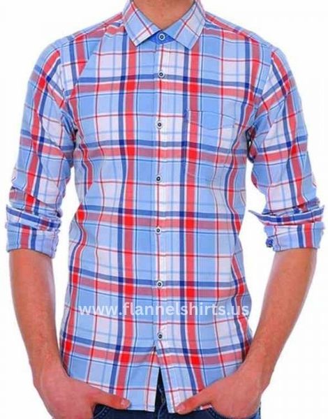 wholesale alluring check mens blue flannel shirt supplier