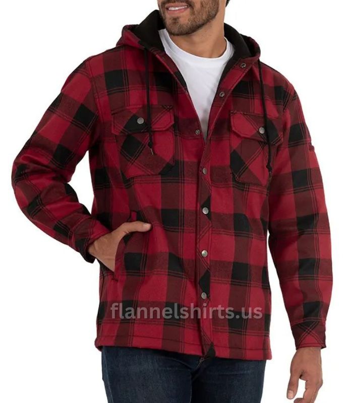 check red black mens hoodies flannel shirts manufacturer