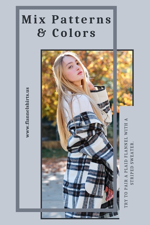 pair a plaid flannel shirt with a striped sweater pair a plaid flannel shirt with a striped sweater