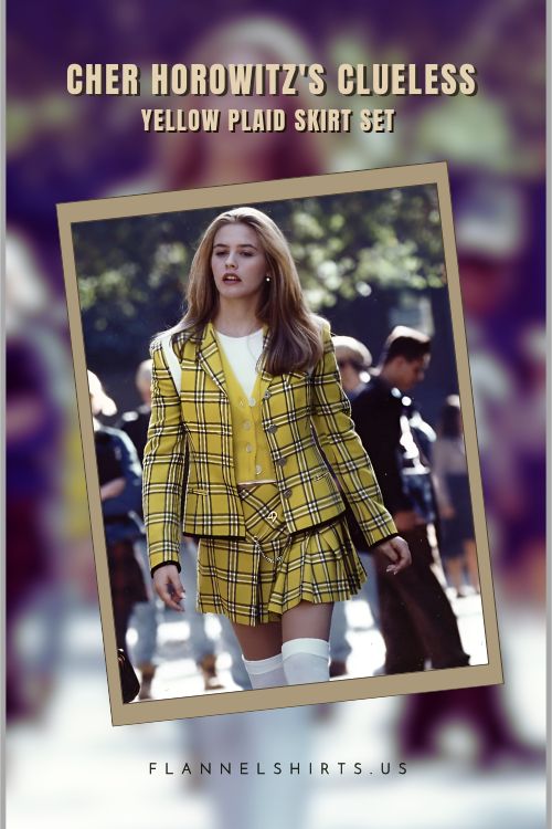Cher Horowitz Clueless Yellow Plaid Skirt Set Cher Horowitz Clueless Yellow Plaid Skirt Set