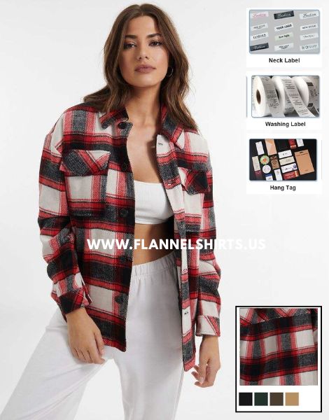 Wholesale Women Casual Flannel Shacket USA